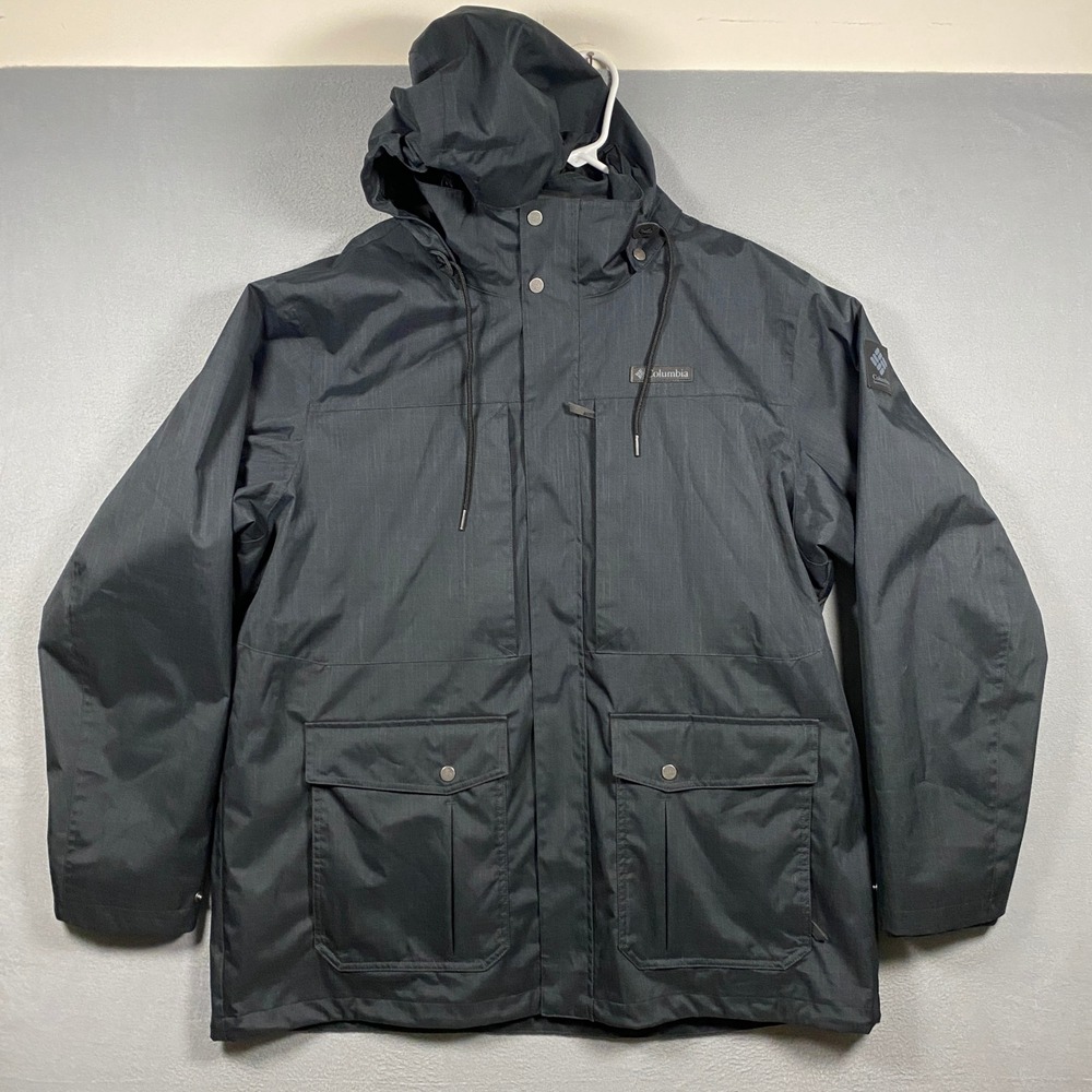 Columbia Men's XXL Horizons Pine Interchange Jacket 3-1 Full Zip Hooded Black‎